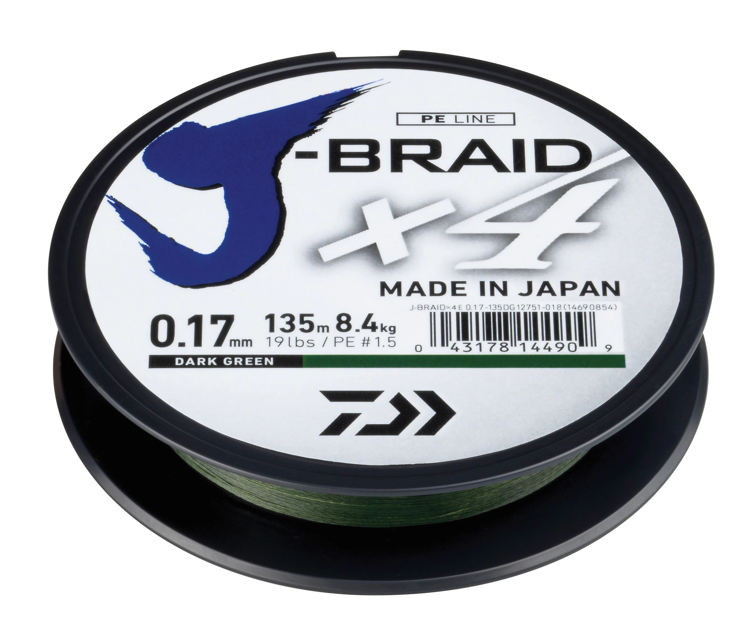 Daiwa J-Braid X4 Dark Green 1350 M Braided Line 3 Daiwa J-Braid X4 Dark Green 1350 M Braided Line