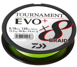 Daiwa Tournament X8 EVO+ Chartreuse 135 M Braided Line