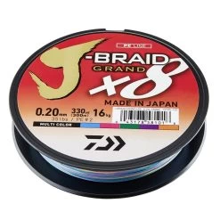 Daiwa J-Braid Grand X8 Multicolor 300 M Braided Line